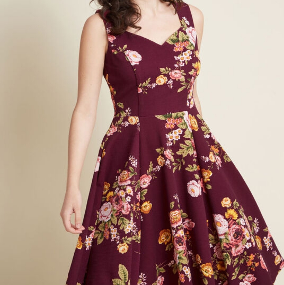 XL Sleeveless Floral Dress